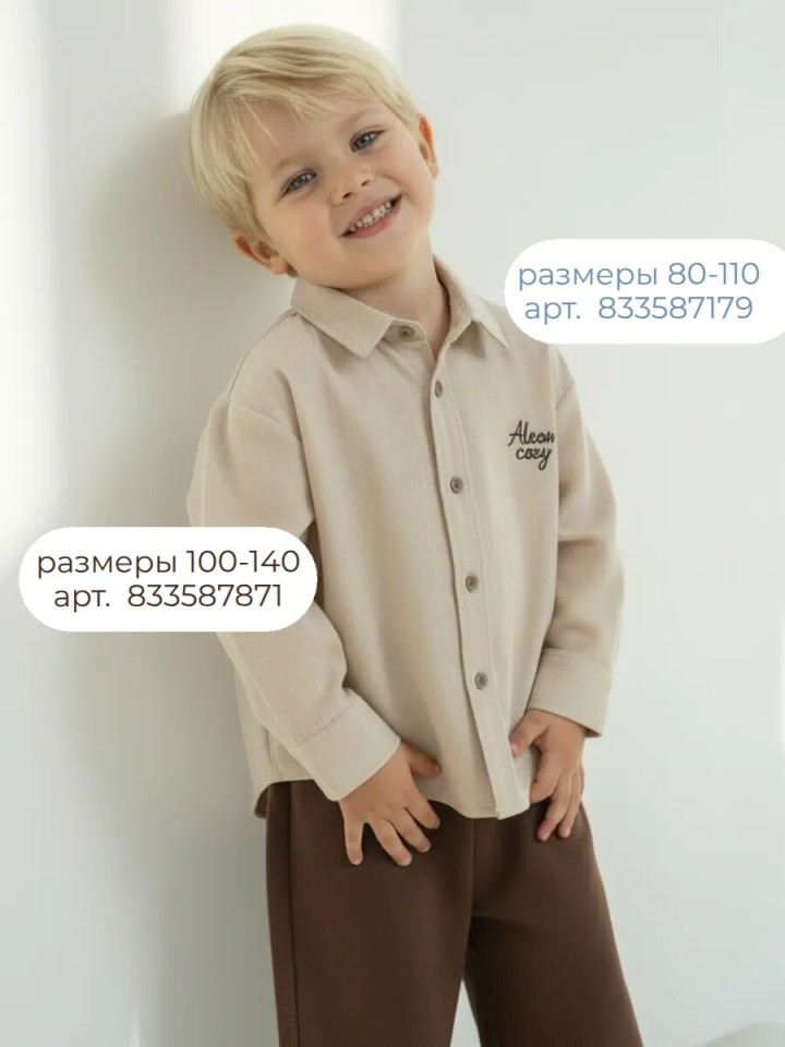 Костюм летний тонкий с рубашкой и брюками для мальчика